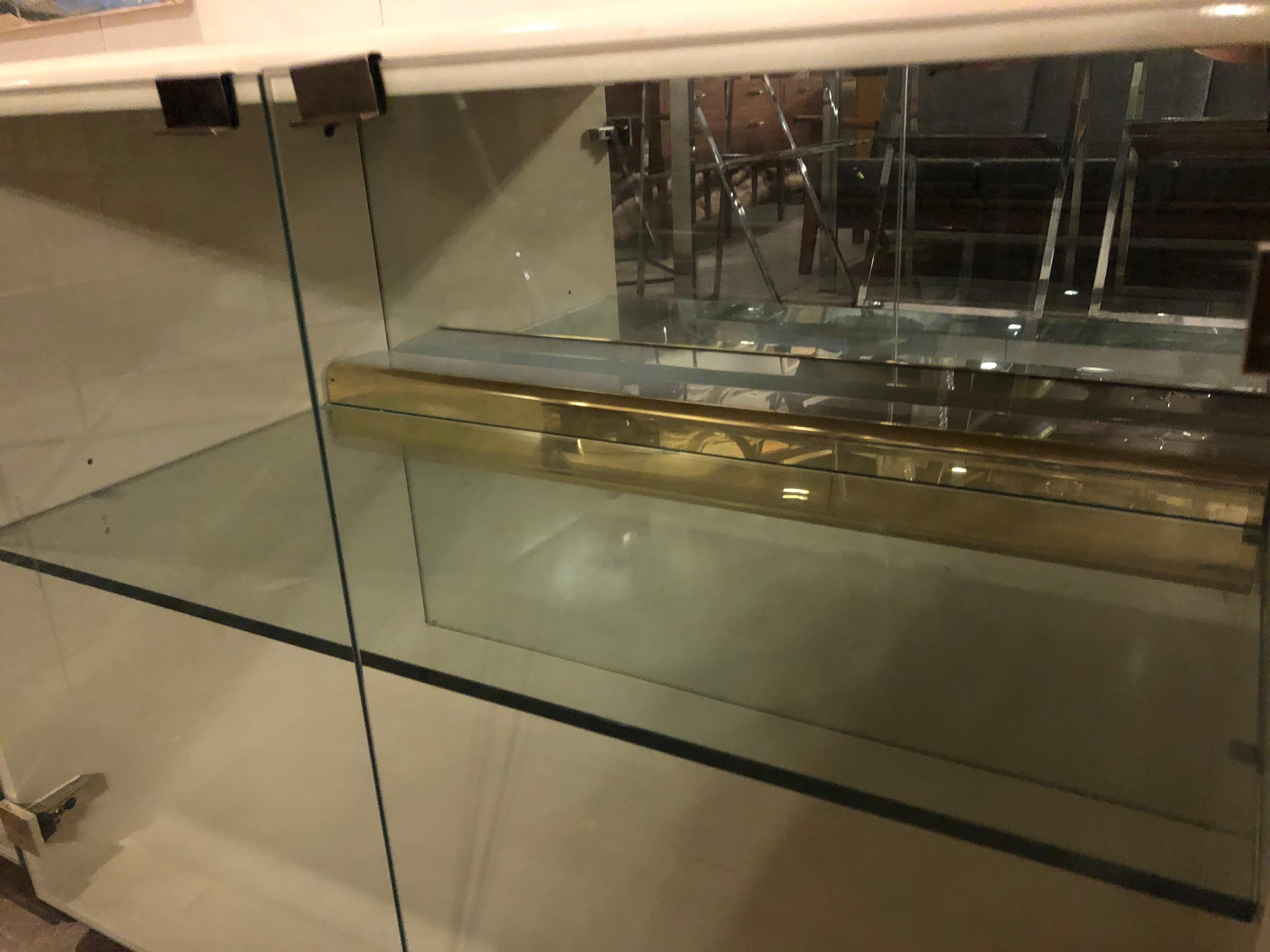 Vintage 1970s Ivory Lacquered Credenza by Milo Baughman for Thayer Coggin 2