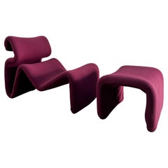 Vintage 1970s Jan Ekselius Etcetera Chair & Ottoman MCM Retro