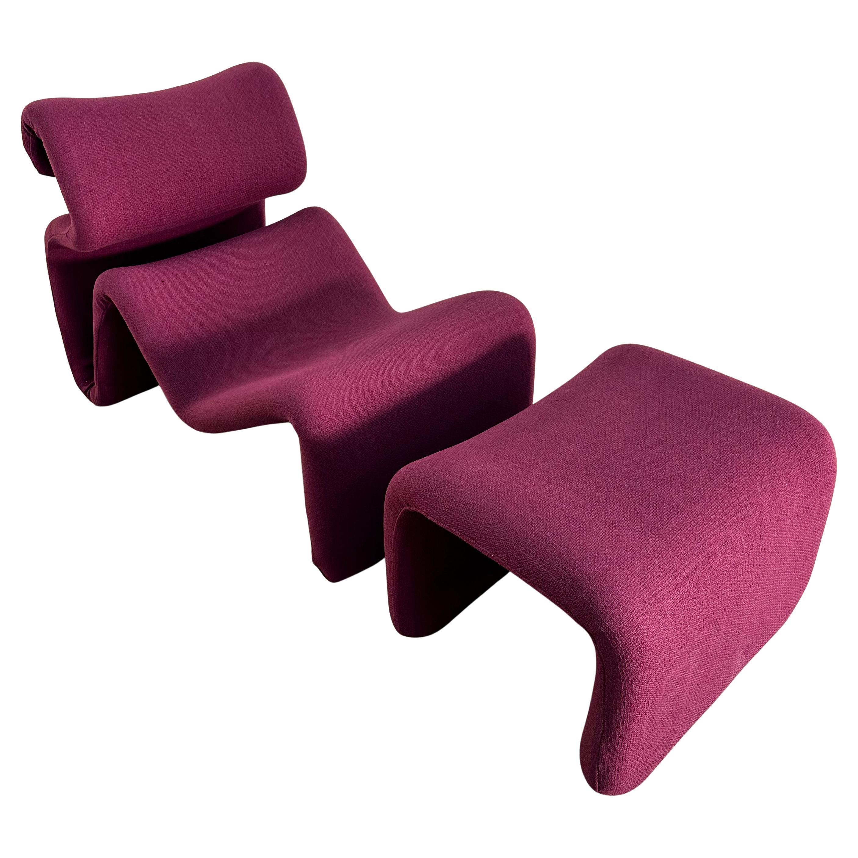 Vintage 1970s Jan Ekselius Etcetera Chair 
Ottoman MCM Retro