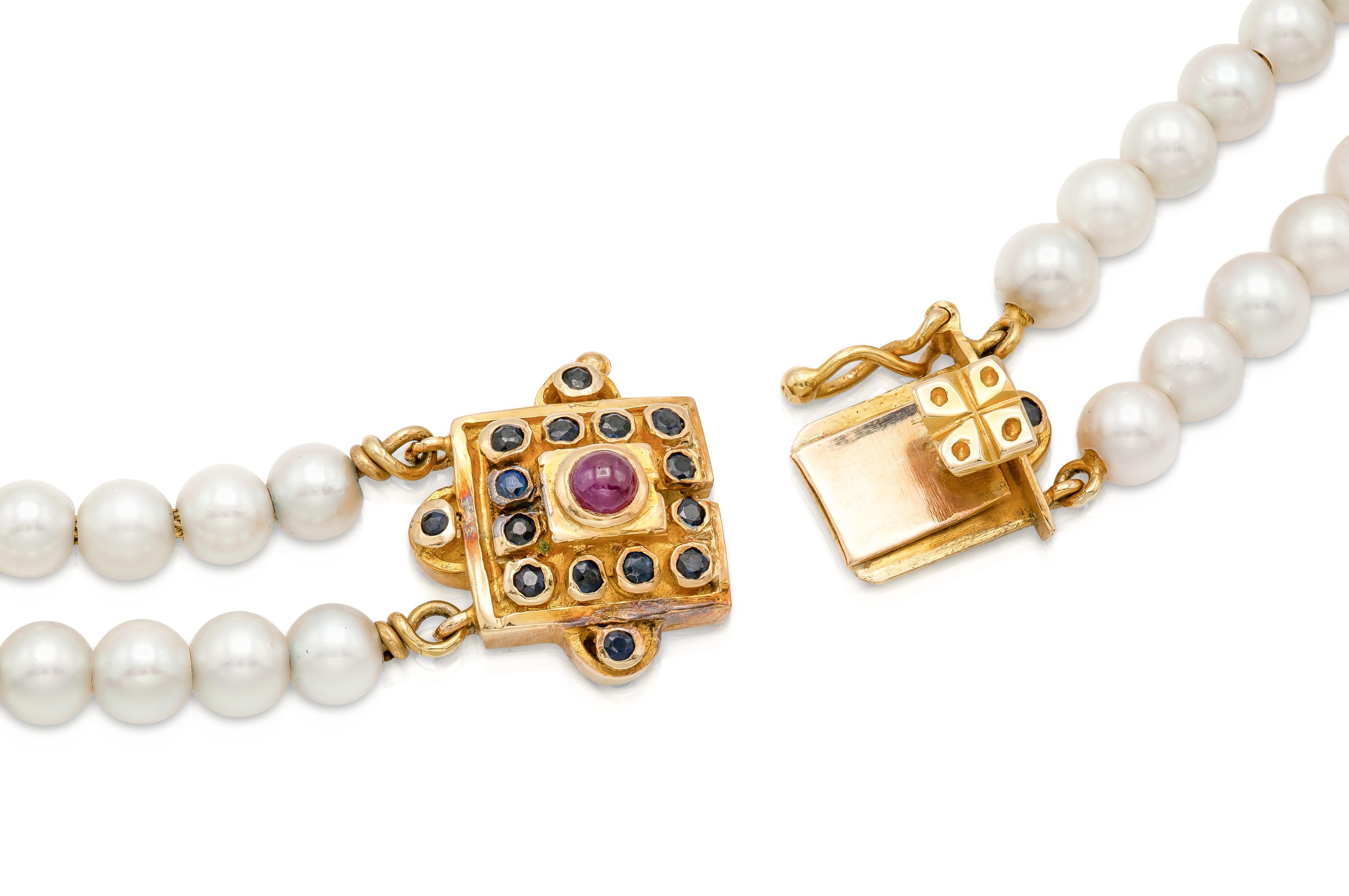 Collana di perle Lalaounis vintage degli anni '70 In condizioni buone in vendita a New York, NY