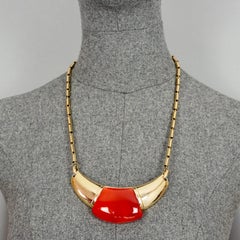 Vintage 1970s LANVIN Paris Modernist Lucite Necklace