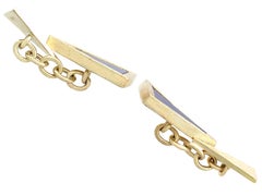 Gemelli in lapislazzuli e oro giallo degli anni '70