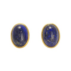 Vintage 1970s Lapis Lazuli Stud Earrings Vintage 1970s Lapis Lazuli Stud Earrings