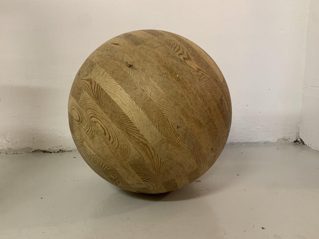 large wood ball