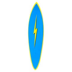 Vintage 1970s Lightning Bolt surfboard by Jim Ellington