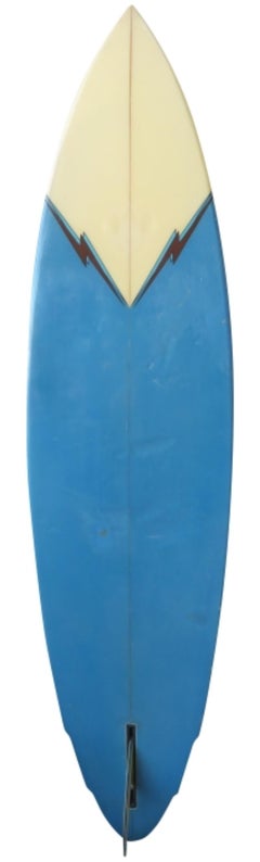 Vintage 1970s Lightning Bolt Surfboard by Tom Nellis