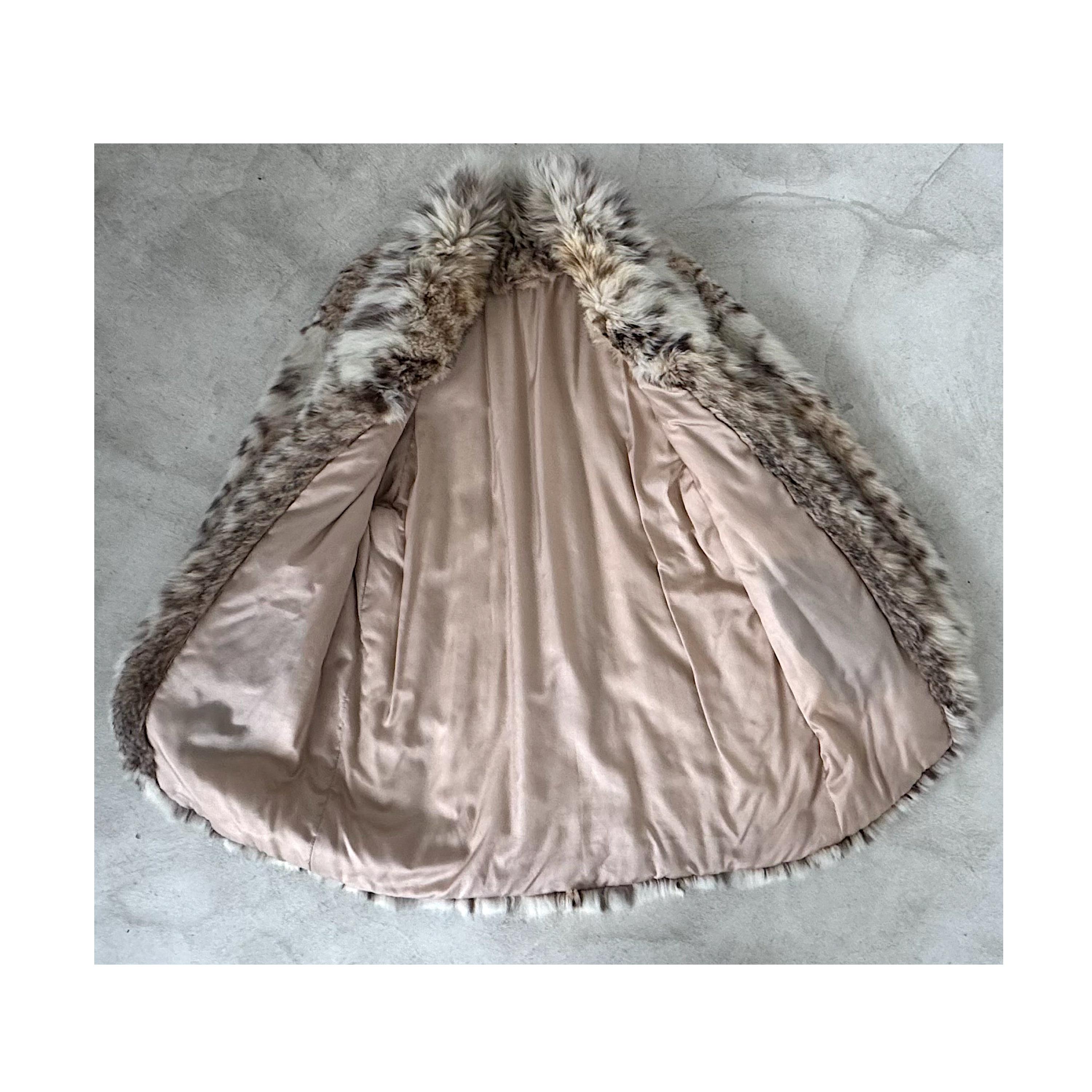 Vintage anni '70: cappotto leggero in pelliccia di lince in vendita 4