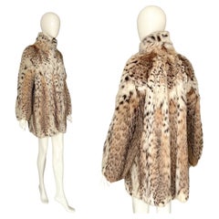 Vintage 1970s Lightweight Lynx Fur Coat