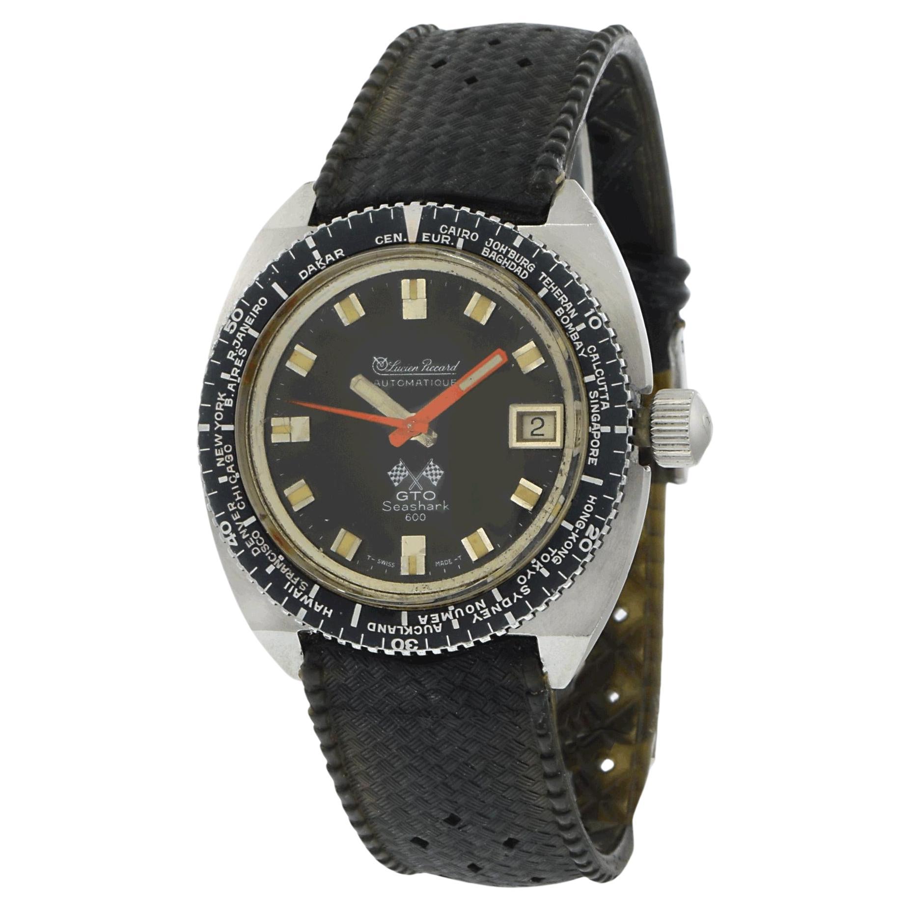 Vintage 1970s Lucien Piccard GTO Seashark 600 Automatic