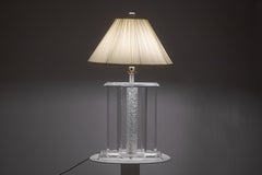Vintage 1970s Lucite Acrylic Post Modern Table Lamp