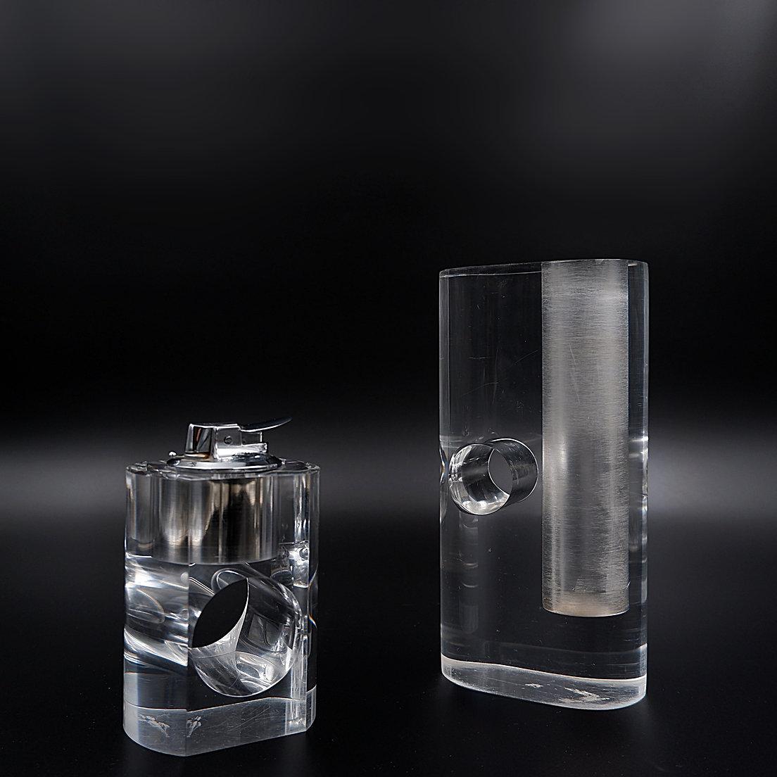 Vintage 1970s lucite Ronson Tischfeuerzeug (Nordamerikanisch) im Angebot