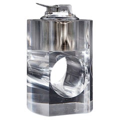 Vintage 1970s lucite Ronson table lighter