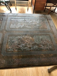 Vintage 1970s Mario Buatta/Widdicomb Faux Tortoiseshell Chinoiserie Dining Table