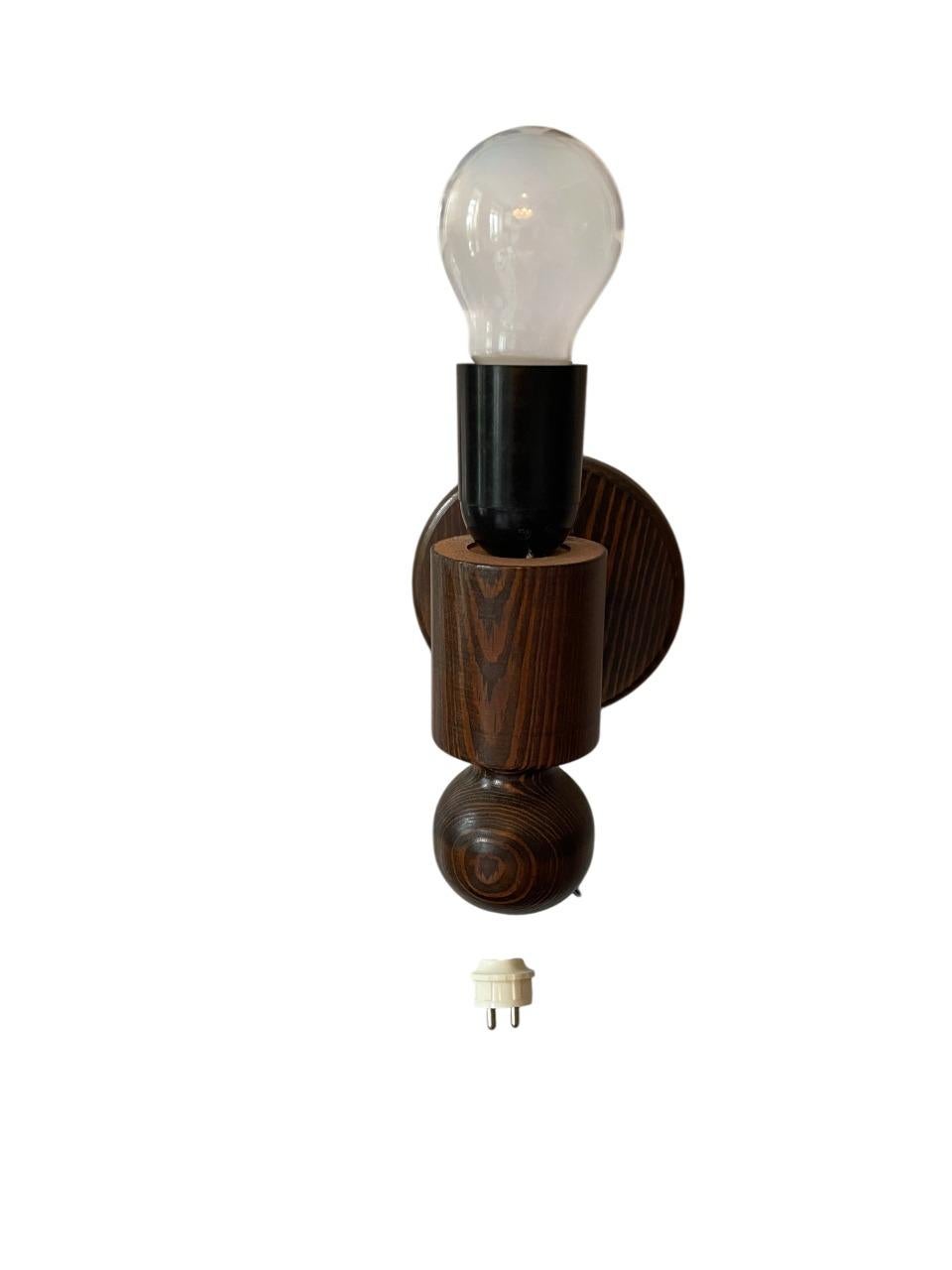 Fin du 20e siècle Vintage 1970 Markslöjd, Suède - Lampes murales - Lot de 5 - Pin teinté en vente
