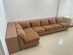 Vintage 1970s Mauve Gloss Laminate Pedestal Consoles, Set of 2