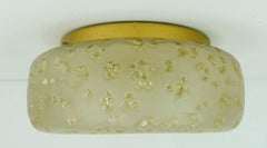 vintage 1970 mid century LAMPE DE PLAFOND  Verre buriné et gravé peill & putzler