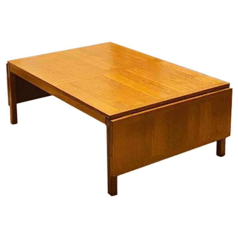 Vintage 1970s Midcentury Danish Vejle Stole & Møbelfabrik Drop-Leaf Teak Coffee For Sale