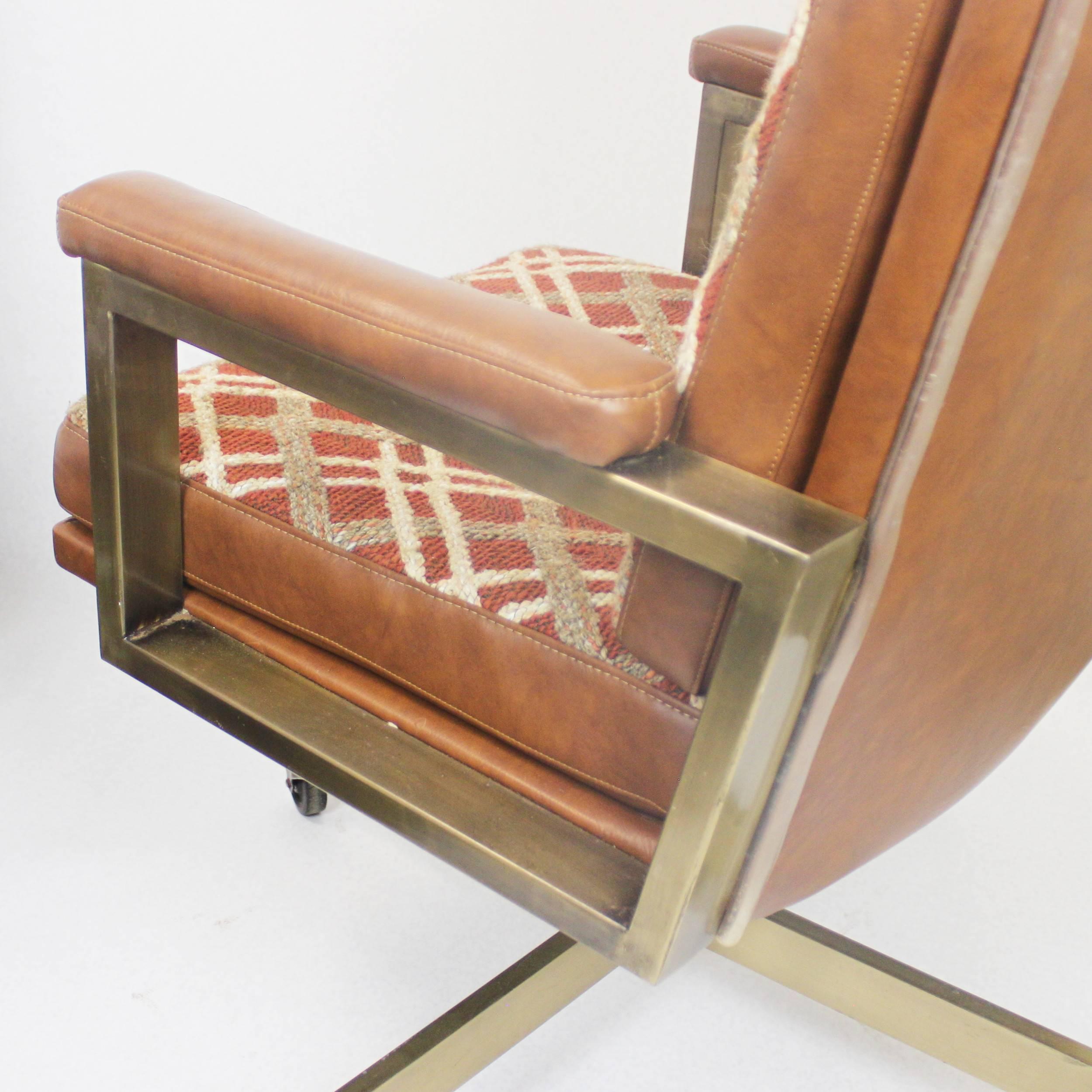 Vintage 1970's Mid-Century Modern High-Back Executive Desk Bürostuhl im Zustand „Hervorragend“ in Lafayette, IN