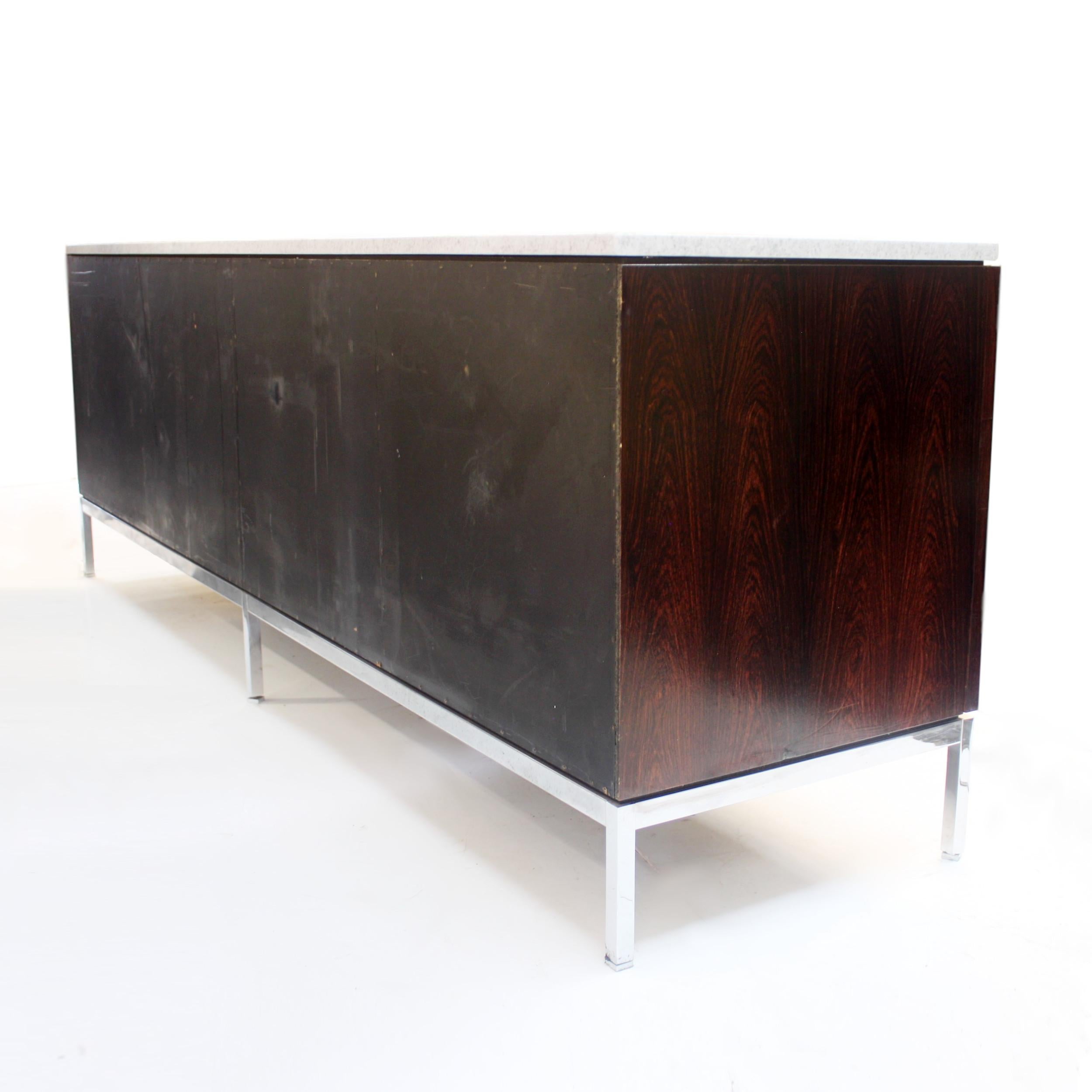 American Vintage 1970s Mid-Century Modern Rosewood Credenza Console by Florence Knoll