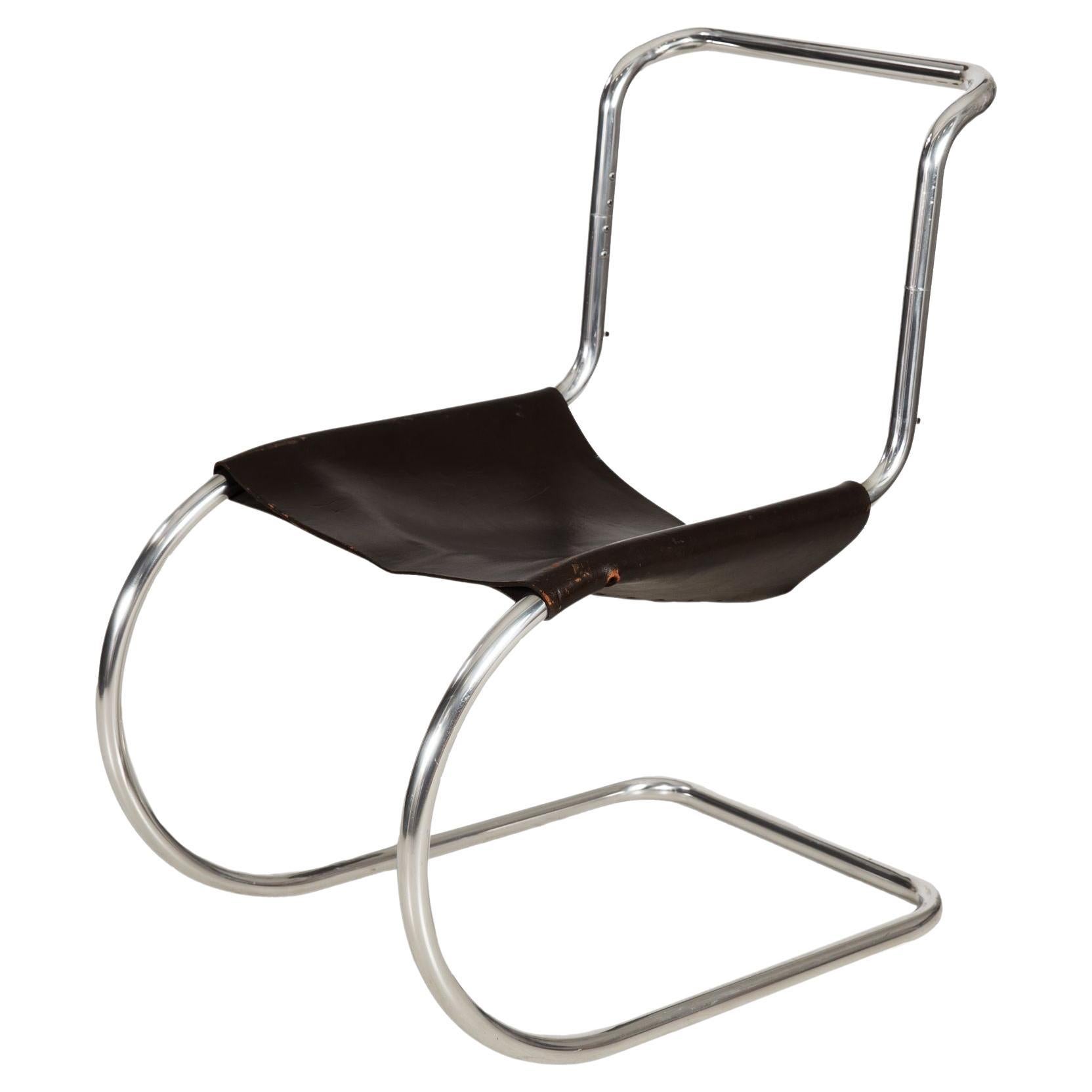 Vintage 1970s Mies Van Der Rohe Mr10 Dining Chair, As-Is, Missing Leather  For Sale at 1stDibs