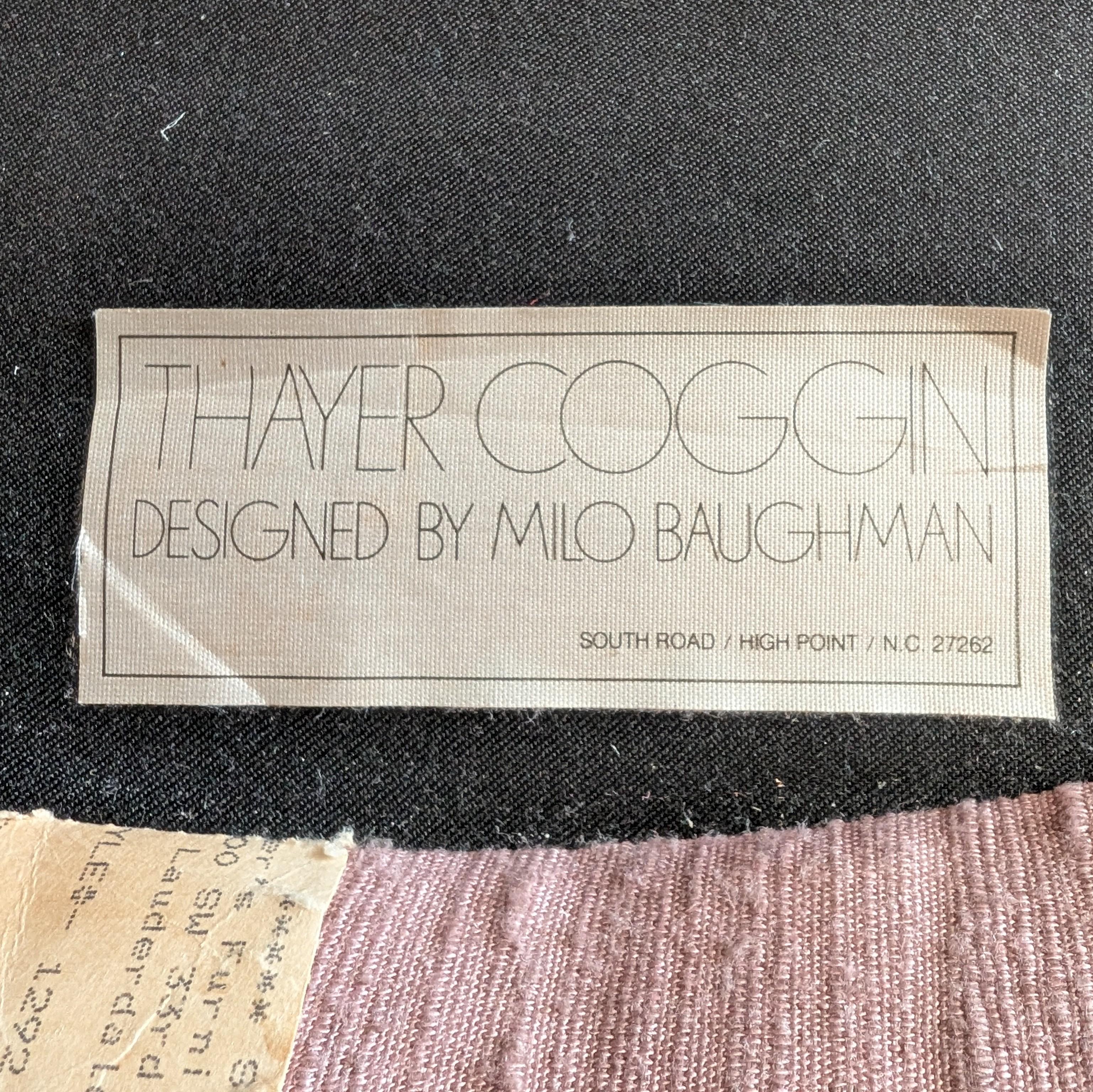 Vintage 1970s Milo Baughman Thayer Coggin pink swivel lounge chairs- 2 available 4