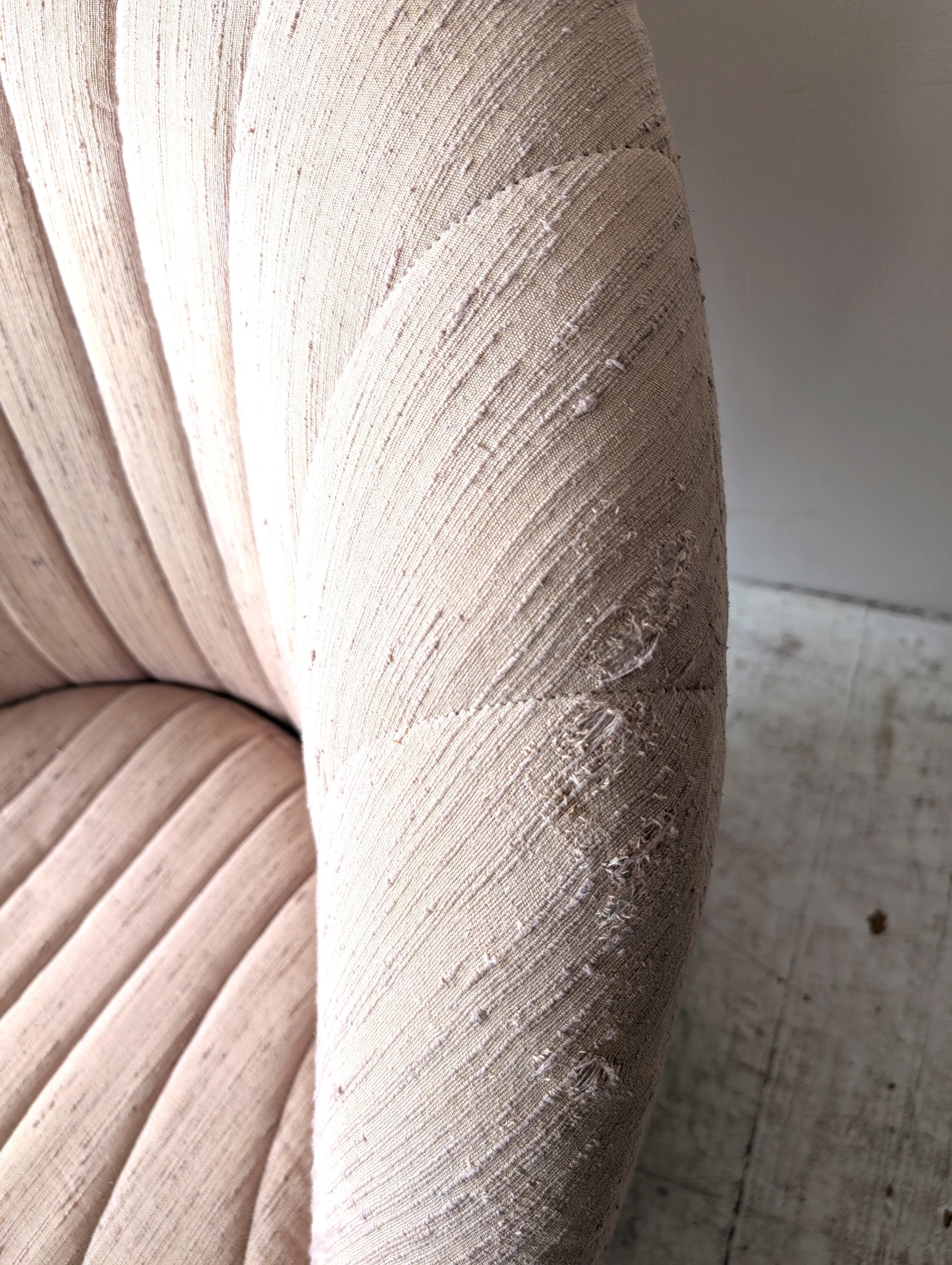 Vintage 1970s Milo Baughman Thayer Coggin pink swivel lounge chairs- 2 available 13