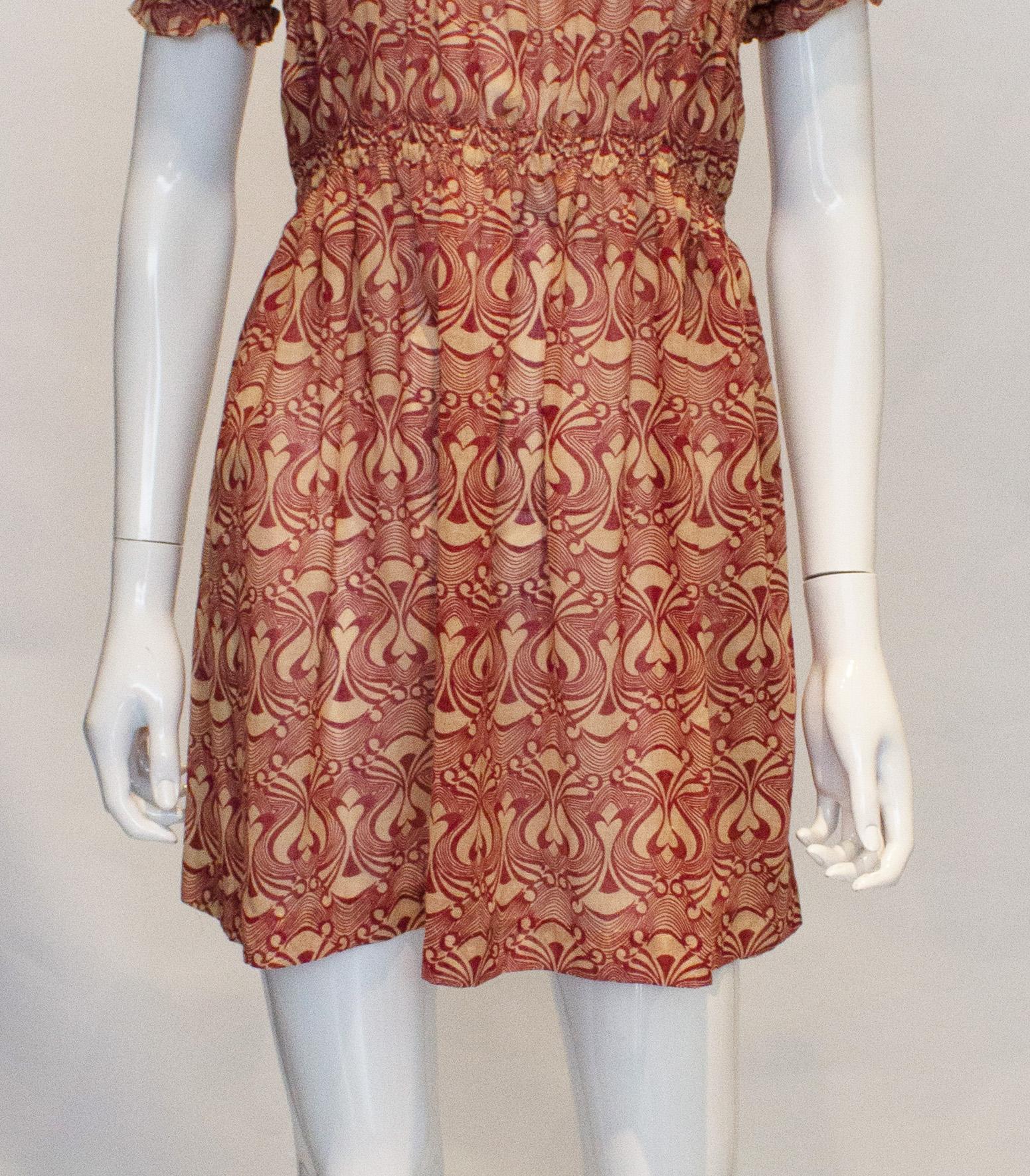 Pink Vintage  1970s Mini Dress by Paul Graham