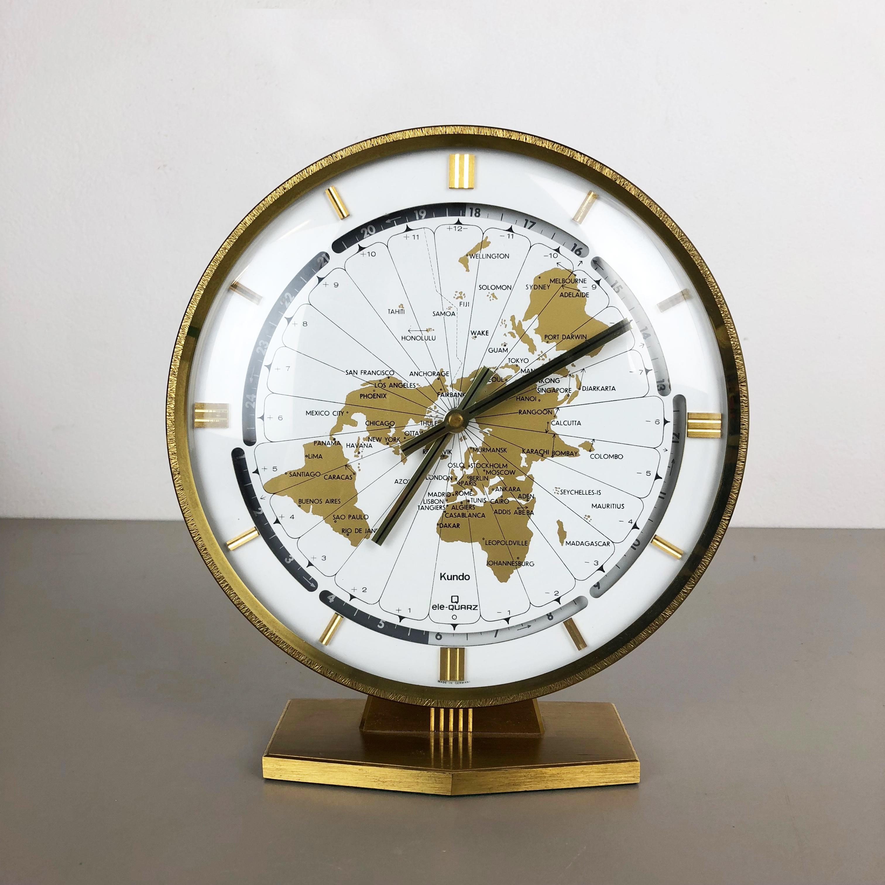 Article:

table clock



Origin:

Germany


Producer:

Kundo, (Kieninger & Obergfell), Germany

Age:

1970s



Description:

This original table clock was produced in the 1960s by the premium clock producer Kundo in Germany.