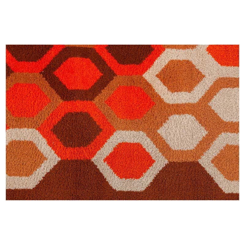 Italian Wool Art Rug Medez by Tisca in Wool, 1973 For Sale at 1stDibs