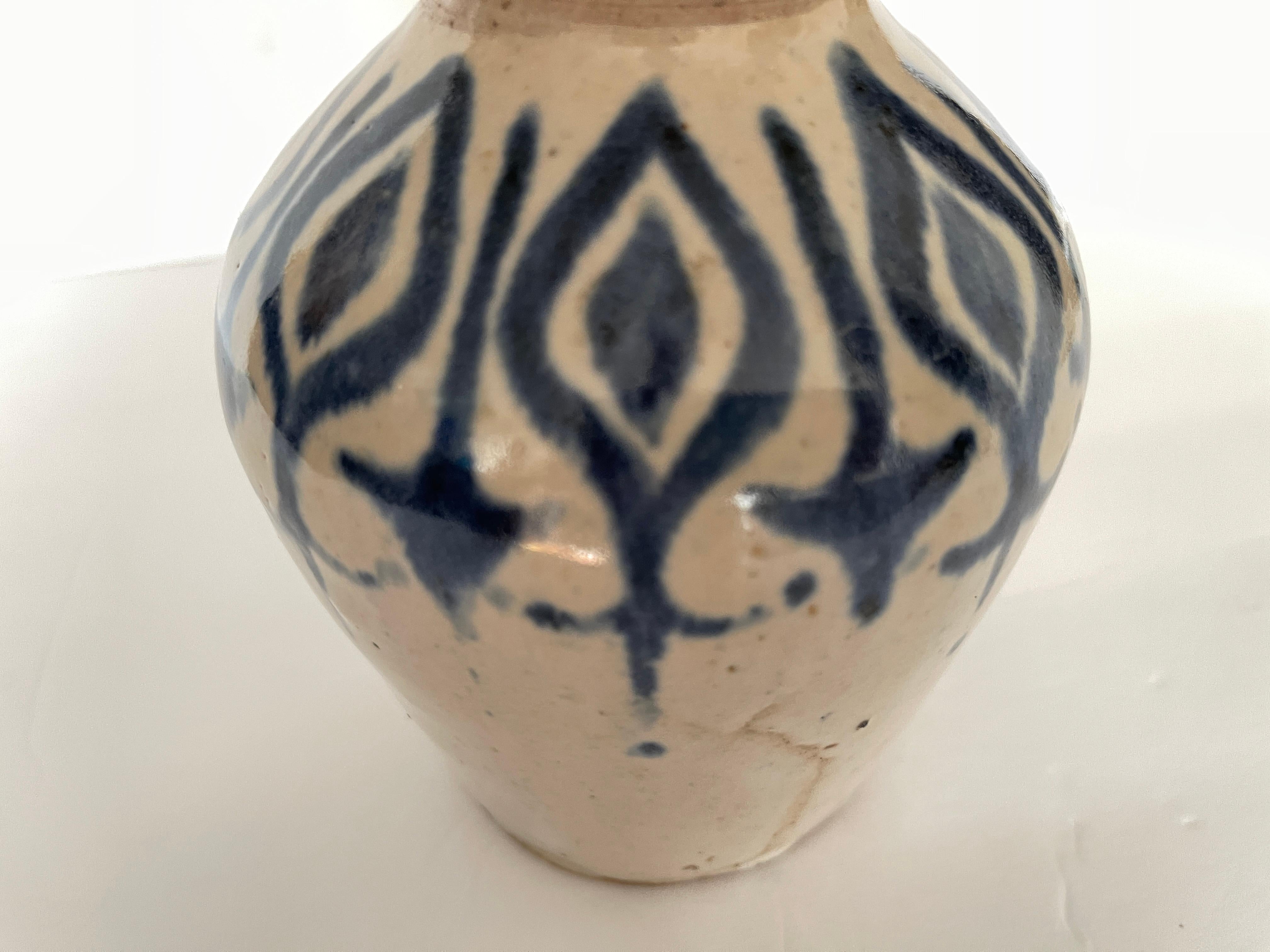 American Vintage 1970's Moorish Design Studio Pottery Vase For Sale