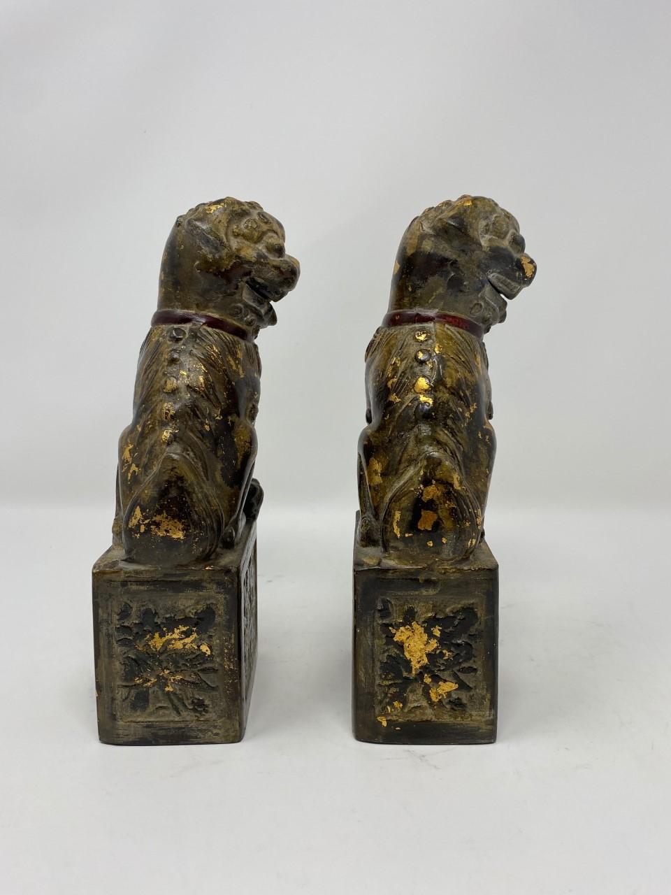 Vintage 1970 Neiman Marcus Japan Bronze Foo Dogs in vendita 2