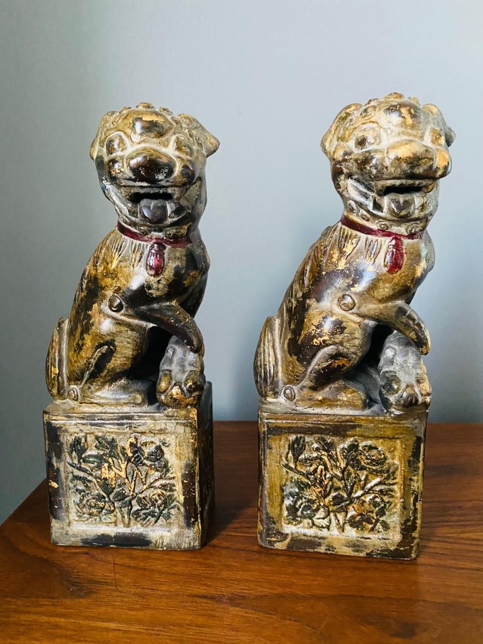 Japonais Neiman Marcus Japan Bronze Foo Dogs vintage des années 1970 en vente