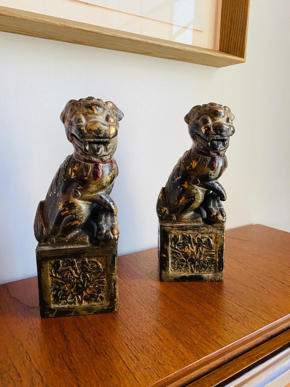 Late 20th Century Vintage 1970s Neiman Marcus Japan Bronze Foo Dogs For Sale