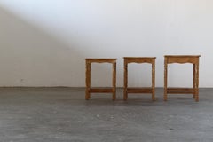 Vintage 1970er Jahre Nesting / Stacking Eiche Tische, Stil von Henning Kjærnulf