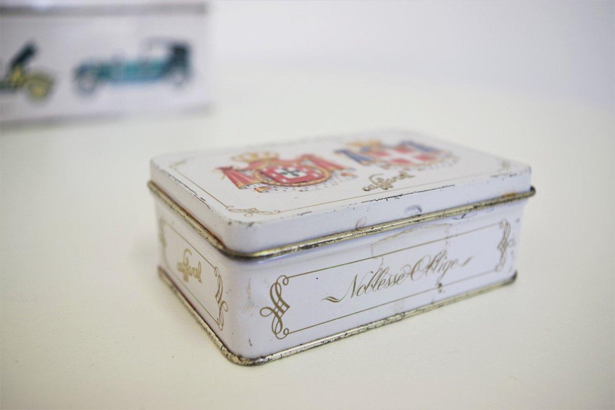 Vintage 1970s 'Noblesse Oblige' Kaffee Dosen von Eduscho - Satz von 2 Retro Sto im Zustand „Gut“ im Angebot in Manzano, IT