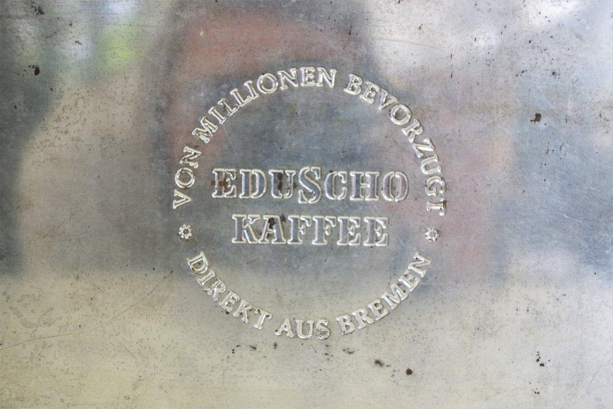 Vintage 1970s 'Noblesse Oblige' Kaffee Dosen von Eduscho - Satz von 2 Retro Sto im Angebot 1