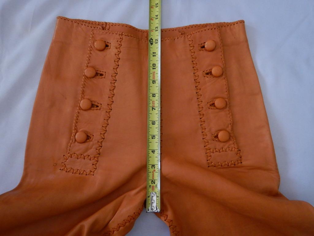 Vintage 1970's North Beach Leather Whipstitch Dragon Art Sailor Pants For Sale 12