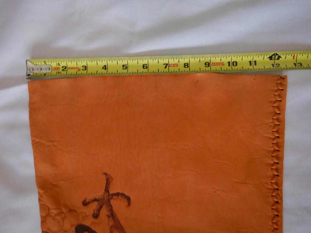 Vintage 1970's North Beach Leather Whipstitch Dragon Art Sailor Pants For Sale 15