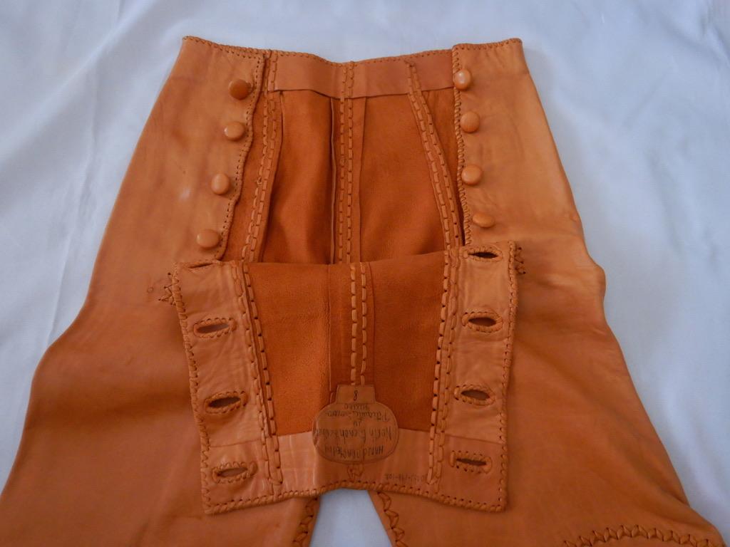 Vintage 1970's North Beach Leather Whipstitch Dragon Art Sailor Pants For Sale 1