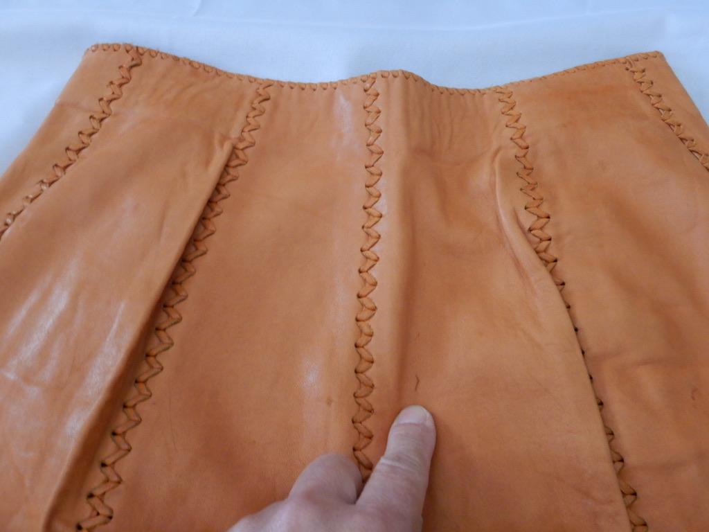 Vintage 1970's North Beach Leather Whipstitch Dragon Art Sailor Pants For Sale 3