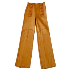 Vintage 1970's North Beach Leather Whipstitch Sailor Pants