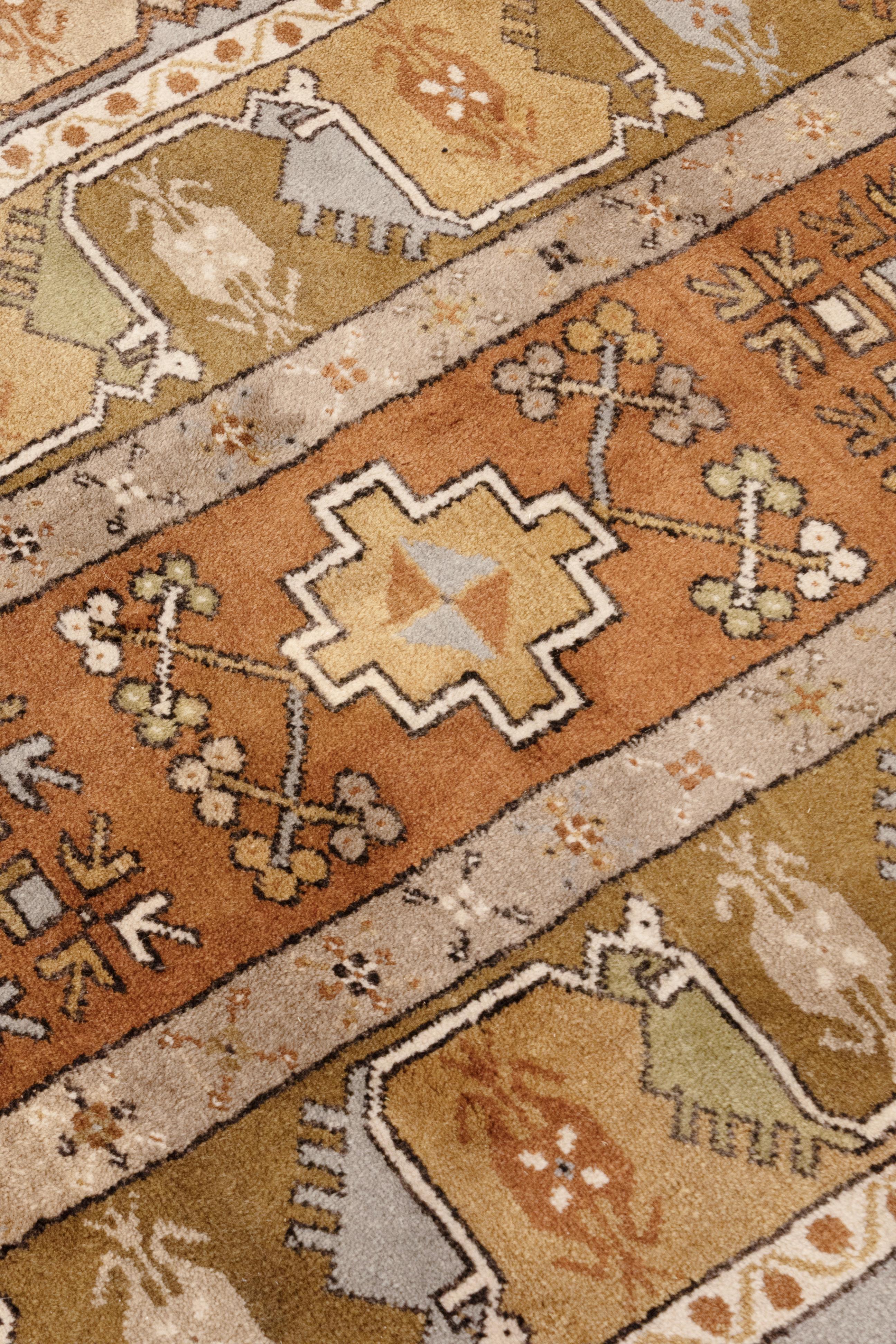 Lana Tappeto Vintage 1970 Old Milas fatto a mano in Turchia 100% pura lana 114 X 55 in vendita