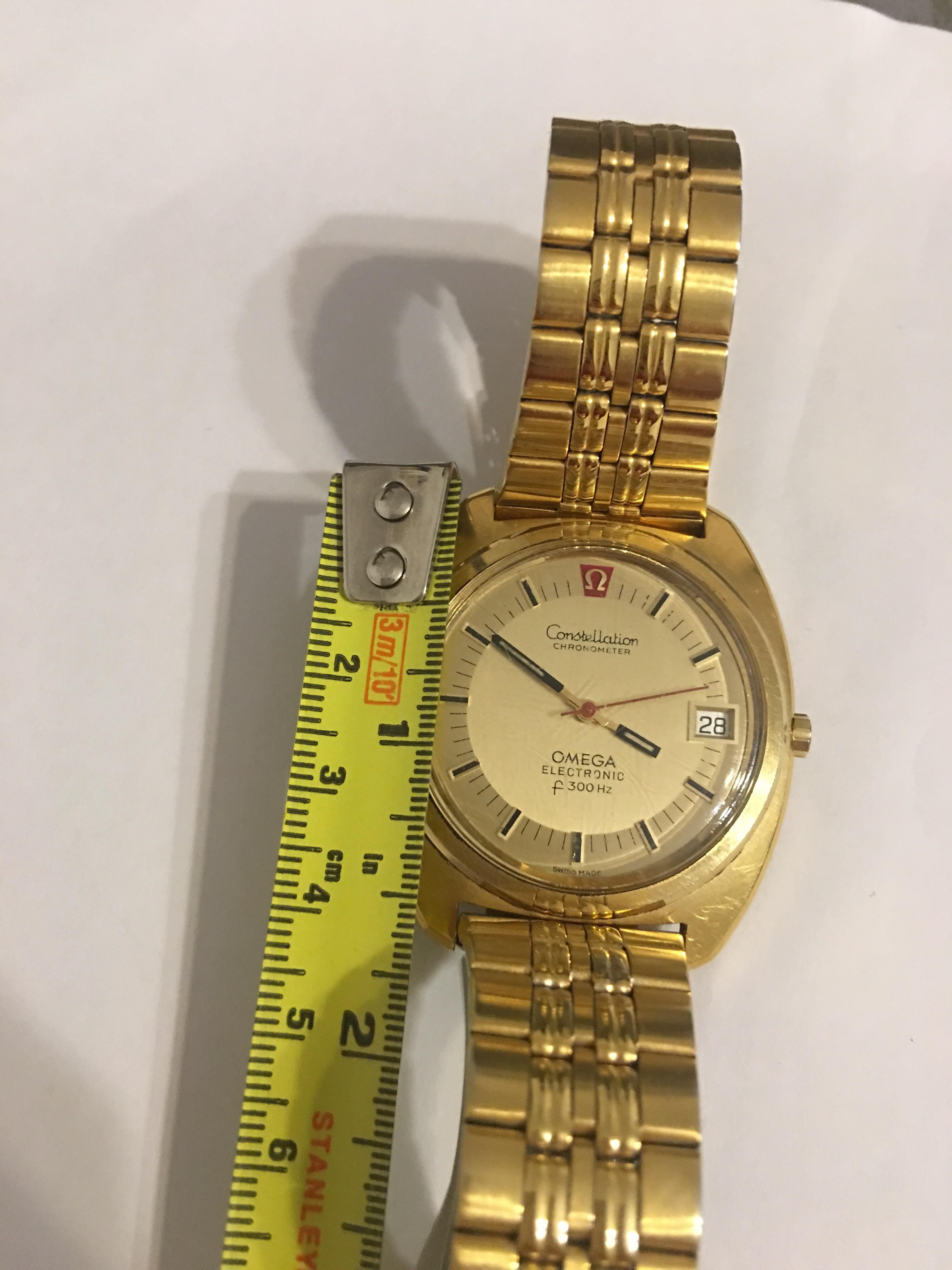 Vintage 1970s Omega Constellation F300HZ Gold-Plated Electronic Watch 4