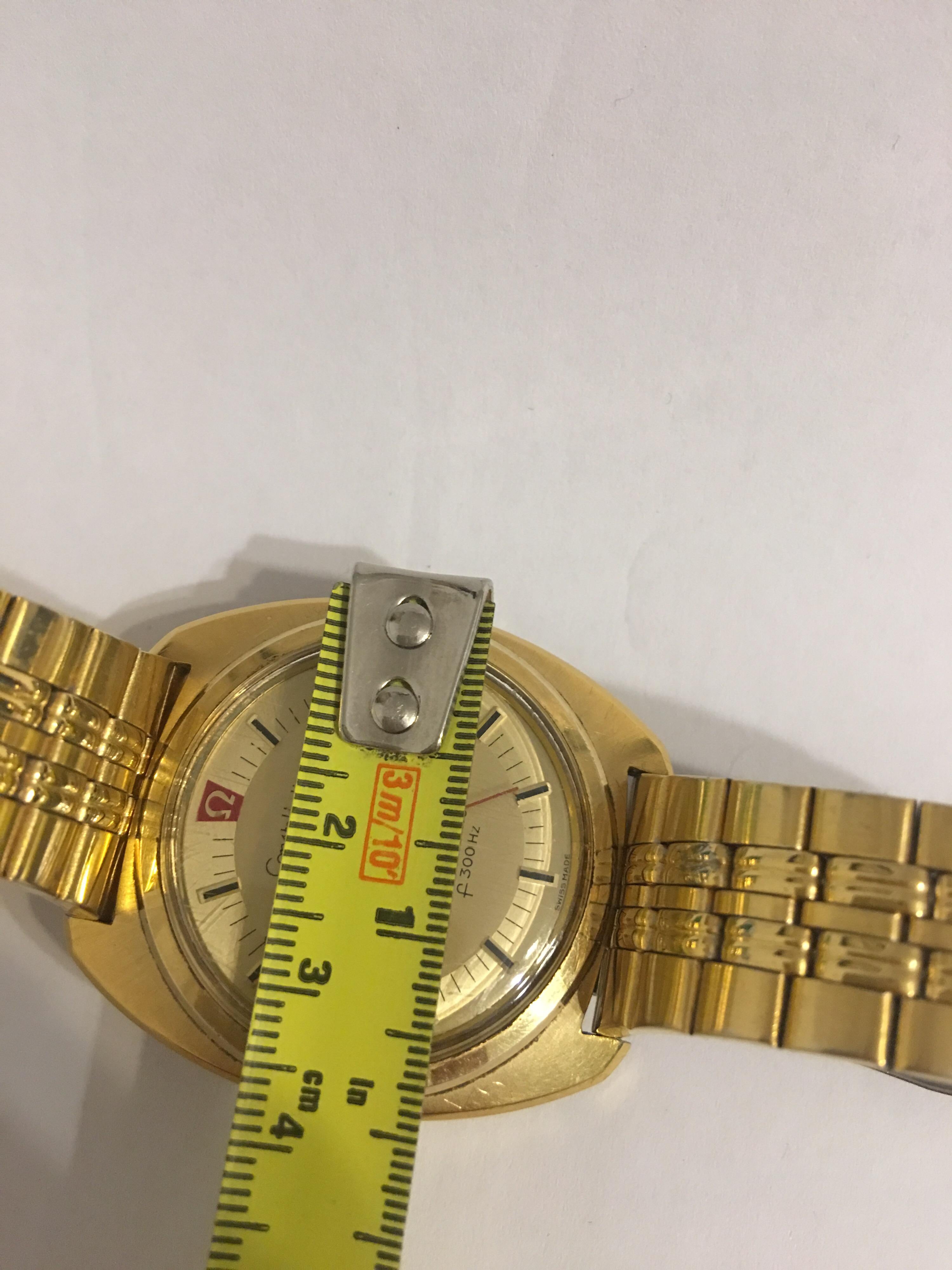 Vintage 1970s Omega Constellation F300HZ Gold-Plated Electronic Watch 5