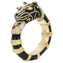 Vintage 1970s Onyx Tiger Bracelet
