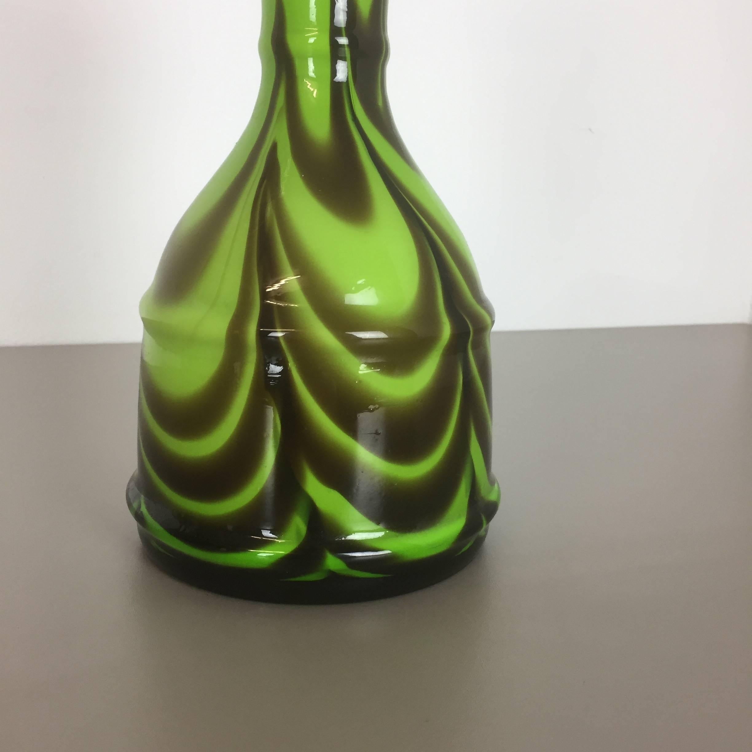 Glass Vintage 1970s Opaline Florence Italian Vase Design by Carlo Moretti Design