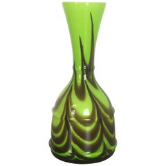 Vintage 1970s Opaline Florence Italian Vase Design by Carlo Moretti Design