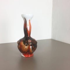 Jarrón vintage de Opaline florence de los años 70 Diseñado por Carlo Moretti, Italia