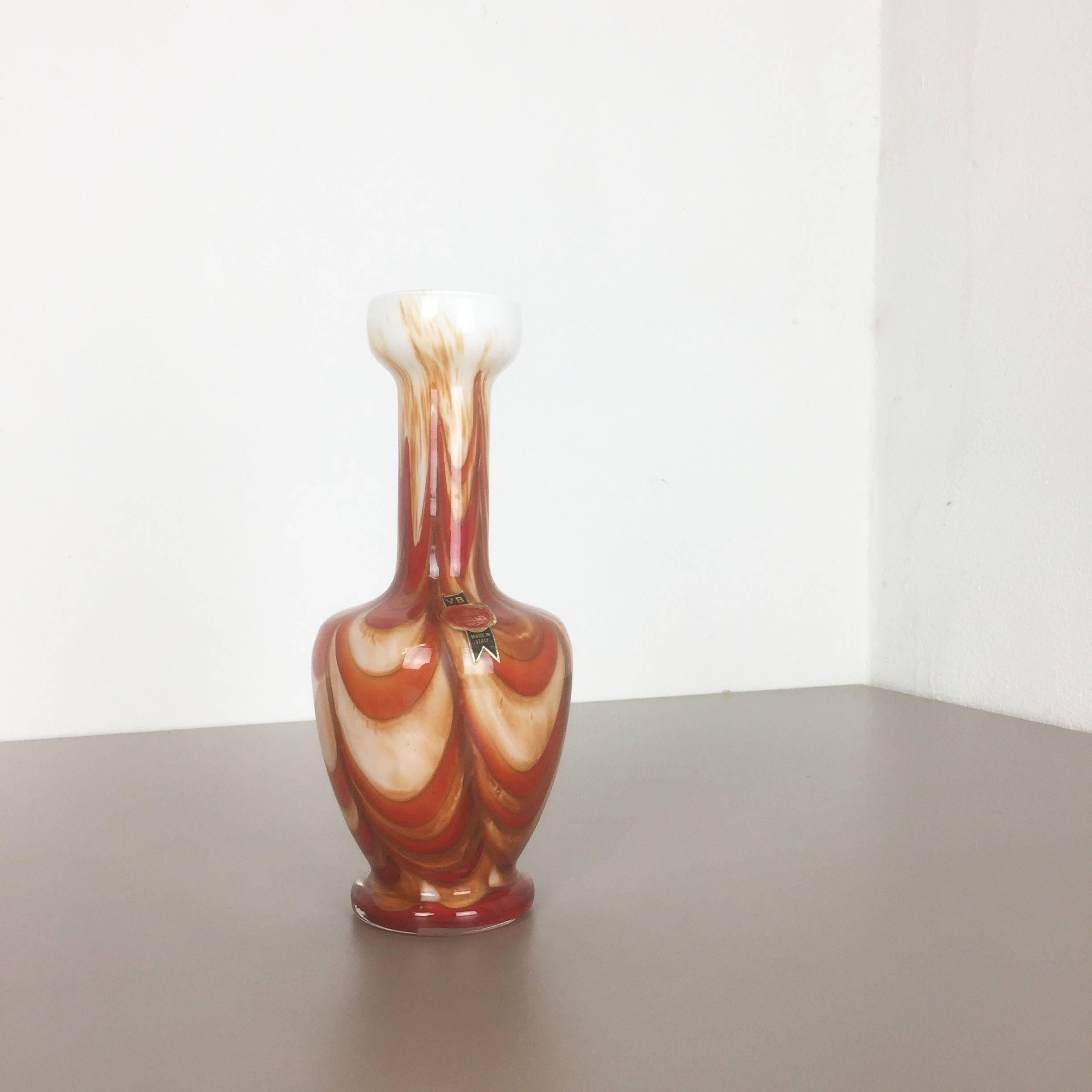 Mid-Century Modern Vase Florence en opaline vintage des années 1970 conçu par Carlo Moretti, Italie en vente
