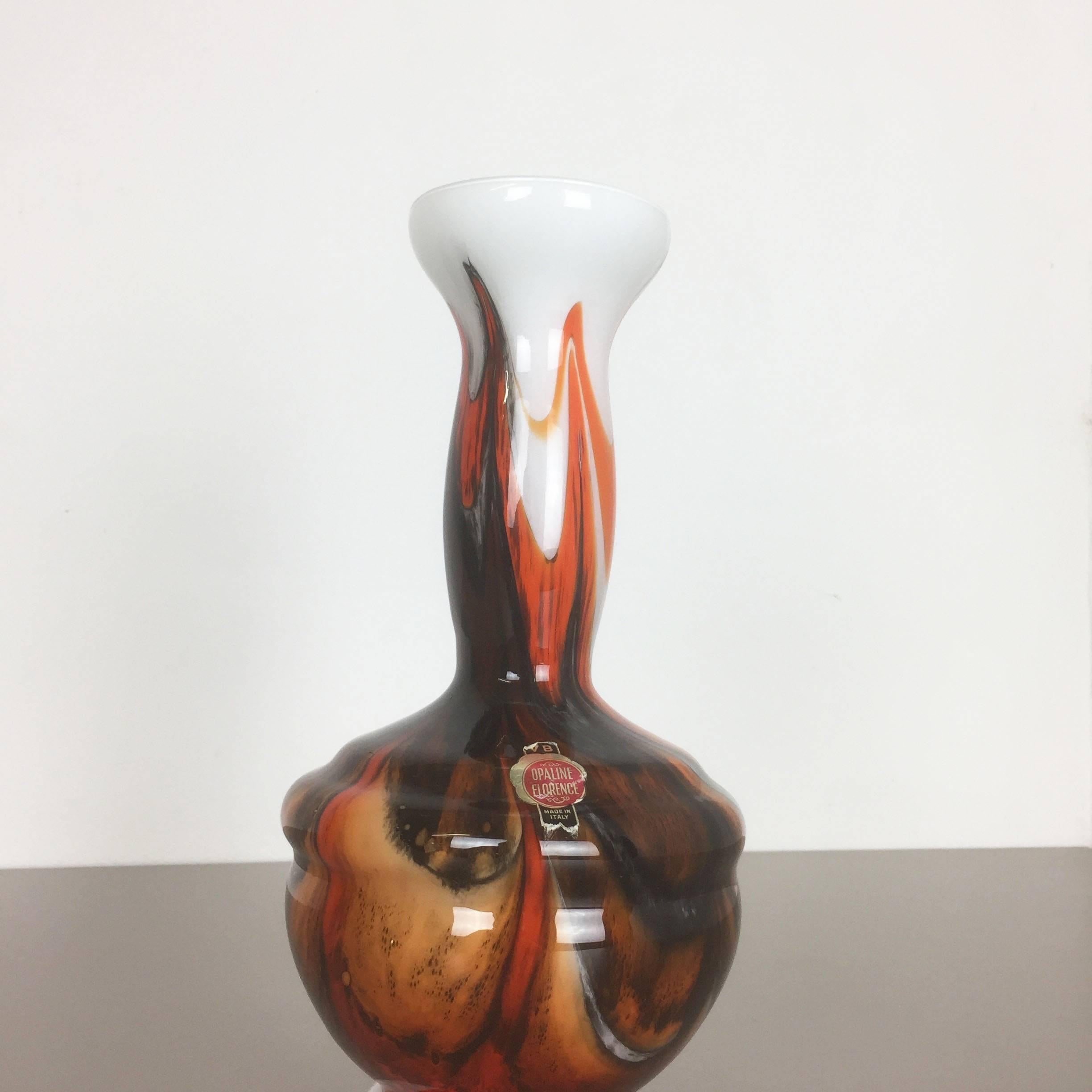 Vintage-Vase aus Opal, Florenz, 1970er Jahre, entworfen von Carlo Moretti, Italien (Moderne der Mitte des Jahrhunderts) im Angebot